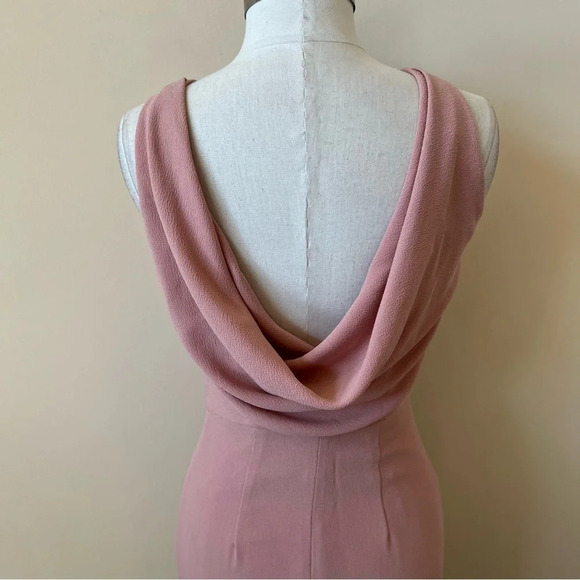 Dress the Population Mackenna low cowl back sheath dress blush pink 866 - Picture 14 of 15